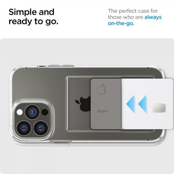 Spigen iPhone 13 Pro Max -kotelo Crystal Slot Crystal Clear