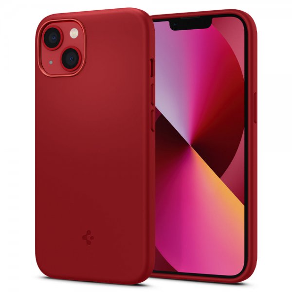 Spigen iPhone 13 Mini Suojakuori Silicone Fit Punainen
