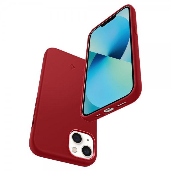 Spigen iPhone 13 Mini Suojakuori Silicone Fit Punainen