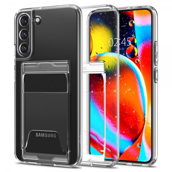 Spigen Samsung Galaxy S22 Plus Suojakuori Crystal Slot Dual Crystal Clear
