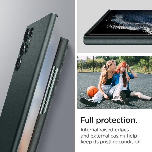 Spigen Samsung Galaxy S22 Ultra AirSkin Abyss Green -kuori