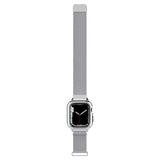 Spigen Apple Watch 45 mm kuori rannekkeella Metal Fit Pro Hopea