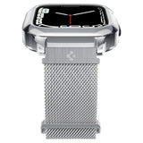 Spigen Apple Watch 45 mm kuori rannekkeella Metal Fit Pro Hopea