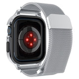 Spigen Apple Watch 45 mm kuori rannekkeella Metal Fit Pro Hopea