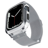 Spigen Apple Watch 45 mm kuori rannekkeella Metal Fit Pro Hopea