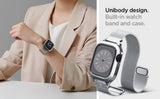 Spigen Apple Watch 45 mm kuori rannekkeella Metal Fit Pro Hopea