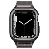 Spigen Apple Watch 45mm Kuori rannekkeella Metal Fit Pro Graphite
