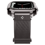Spigen Apple Watch 45mm Kuori rannekkeella Metal Fit Pro Graphite