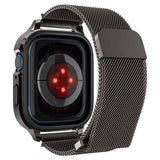 Spigen Apple Watch 45mm Kuori rannekkeella Metal Fit Pro Graphite