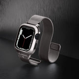 Spigen Apple Watch 45mm Kuori rannekkeella Metal Fit Pro Graphite