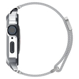 Spigen Apple Watch 40mm -kuori rannekkeella Metal Fit Pro Hopea