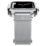 Spigen Apple Watch 40mm -kuori rannekkeella Metal Fit Pro Hopea