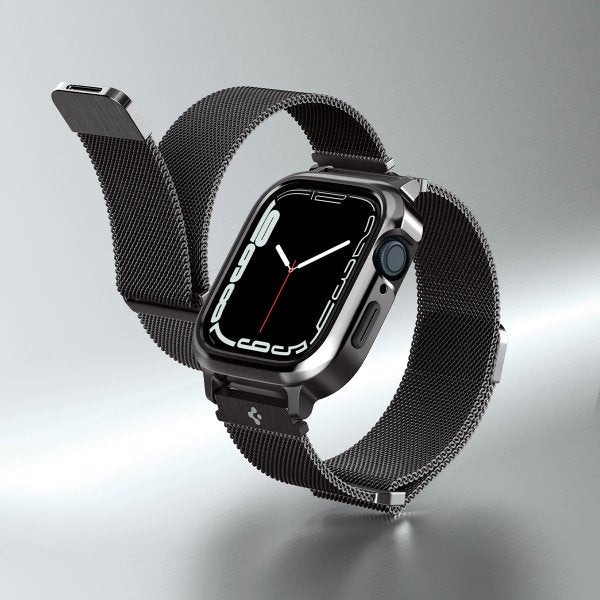Spigen Apple Watch 40mm Suojakuori rannekkeella Metal Fit Pro Graphite