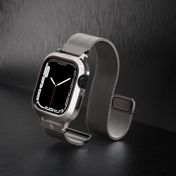 Spigen Apple Watch 40mm Suojakuori rannekkeella Metal Fit Pro Graphite