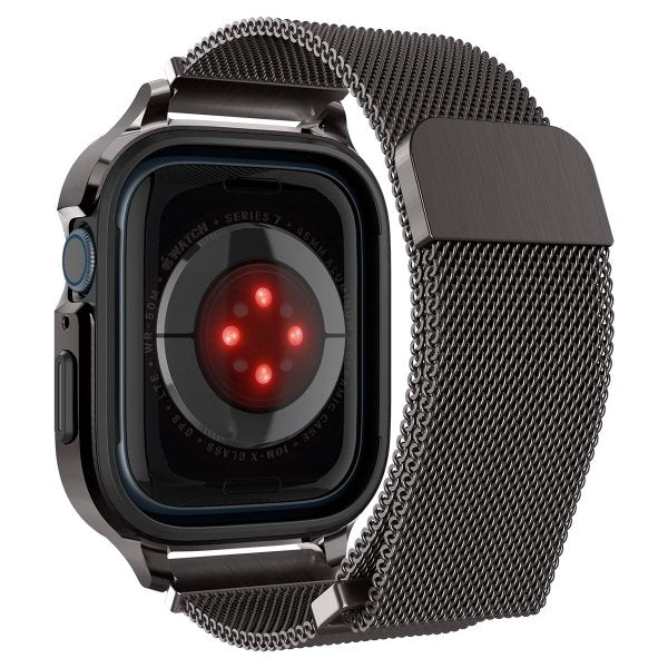 Spigen Apple Watch 40mm Suojakuori rannekkeella Metal Fit Pro Graphite