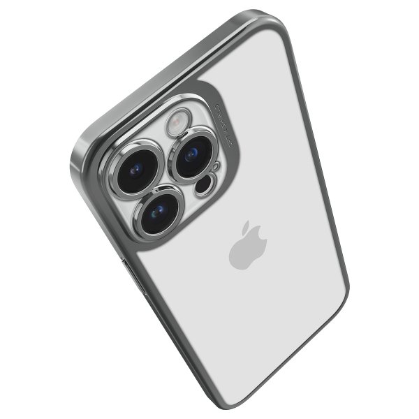 Spigen iPhone 14 Pro Max -suojakuori Optik Crystal Chrome Gray