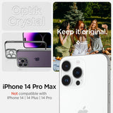 Spigen iPhone 14 Pro Max -suojakuori Optik Crystal Chrome Gray
