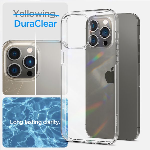 Spigen iPhone 14 Pro Max -kuori näytönsuojalla, Crystal Pack, kristallinkirkas
