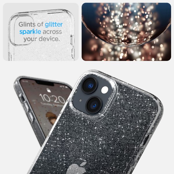 Spigen iPhone 14 Plus kuori Liquid Crystal Glitter Crystal Quartz