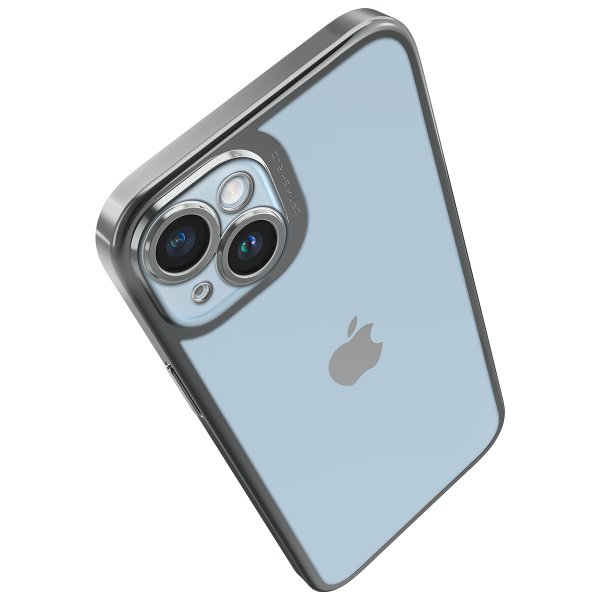 Spigen iPhone 14 Plus -suojakuori Optik Crystal Chrome Gray
