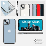 Spigen iPhone 14 Plus -suojakuori Optik Crystal Chrome Gray