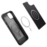 Spigen iPhone 14 Plus -suojakuori Mag Armor MagFit Matta Musta