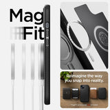 Spigen iPhone 14 Plus -suojakuori Mag Armor MagFit Matta Musta