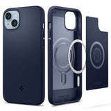 Spigen iPhone 14 Plus -suojakuori, Mag Armor MagFit Navy Blue