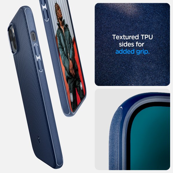 Spigen iPhone 14 Plus -suojakuori, Mag Armor MagFit Navy Blue