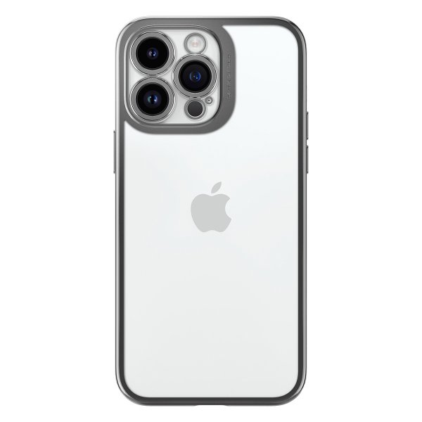 Spigen iPhone 14 Pro -suojakuori Optik Crystal Chrome Gray