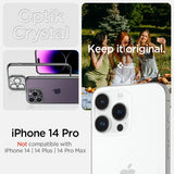 Spigen iPhone 14 Pro -suojakuori Optik Crystal Chrome Gray