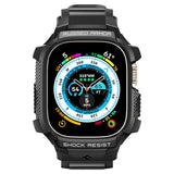 Spigen Apple Watch Ultra -suojakuori ja -ranneke, Rugged Armor Pro, musta