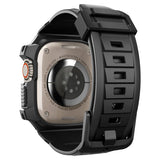 Spigen Apple Watch Ultra -suojakuori ja -ranneke, Rugged Armor Pro, musta