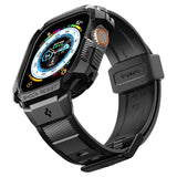 Spigen Apple Watch Ultra -suojakuori ja -ranneke, Rugged Armor Pro, musta