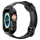 Spigen Apple Watch Ultra -suojakuori ja -ranneke, Rugged Armor Pro, musta
