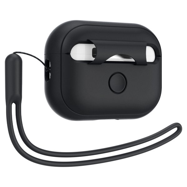 Spigen AirPods Pro 2 -kuori, Silicone Fit, musta