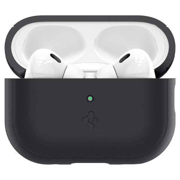 Spigen AirPods Pro 2 -kuori, Silicone Fit, musta