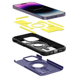 Spigen iPhone 14 Pro Max -suojakuori Tough Armor MagFit Deep Purple
