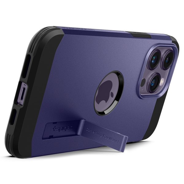Spigen iPhone 14 Pro Max -suojakuori Tough Armor MagFit Deep Purple