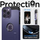 Spigen iPhone 14 Pro Max -suojakuori Tough Armor MagFit Deep Purple