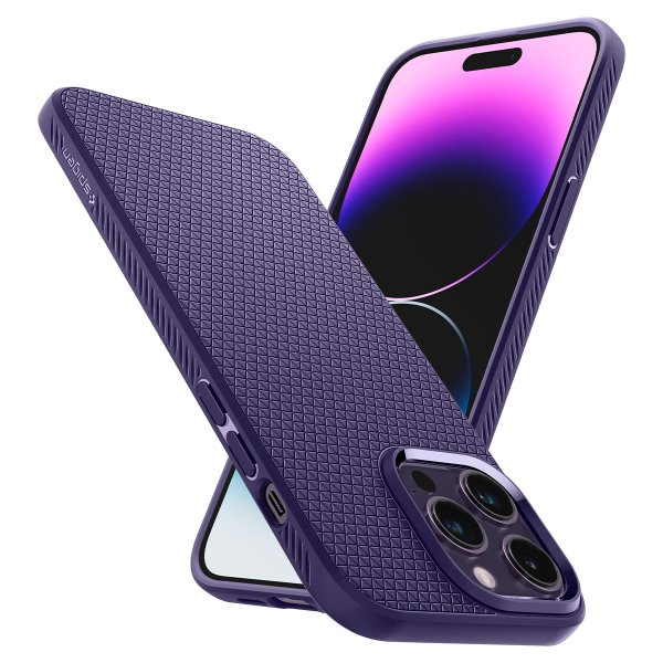 Spigen iPhone 14 Pro -kuori Liquid Air Deep Purple