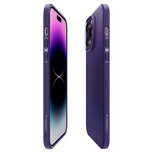 Spigen iPhone 14 Pro -kuori Liquid Air Deep Purple