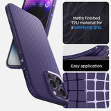 Spigen iPhone 14 Pro -kuori Liquid Air Deep Purple
