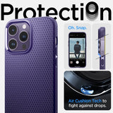 Spigen iPhone 14 Pro -kuori Liquid Air Deep Purple