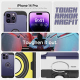 Spigen iPhone 14 Pro -suojakuori Tough Armor MagFit Deep Purple