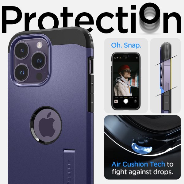 Spigen iPhone 14 Pro -suojakuori Tough Armor MagFit Deep Purple