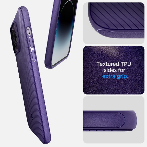 Spigen iPhone 14 Pro Max -kuori Mag Armor MagFit Deep Purple