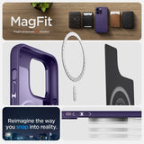 Spigen iPhone 14 Pro Max -kuori Mag Armor MagFit Deep Purple