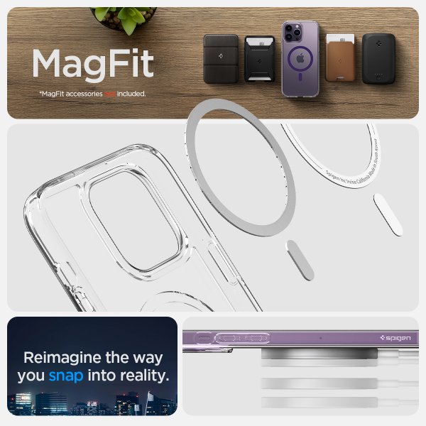 Spigen iPhone 14 Pro -suojakuori Ultra Hybrid MagFit Deep Purple