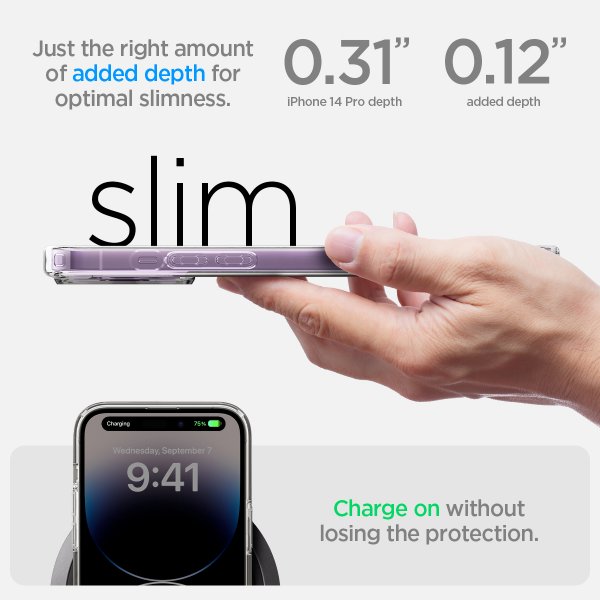 Spigen iPhone 14 Pro -suojakuori Ultra Hybrid MagFit Deep Purple